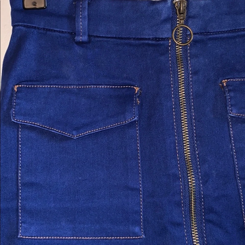 NEW Forever 21 Indigo Zippered Denim Mini Skirt